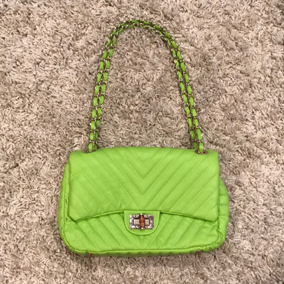 green chain bag